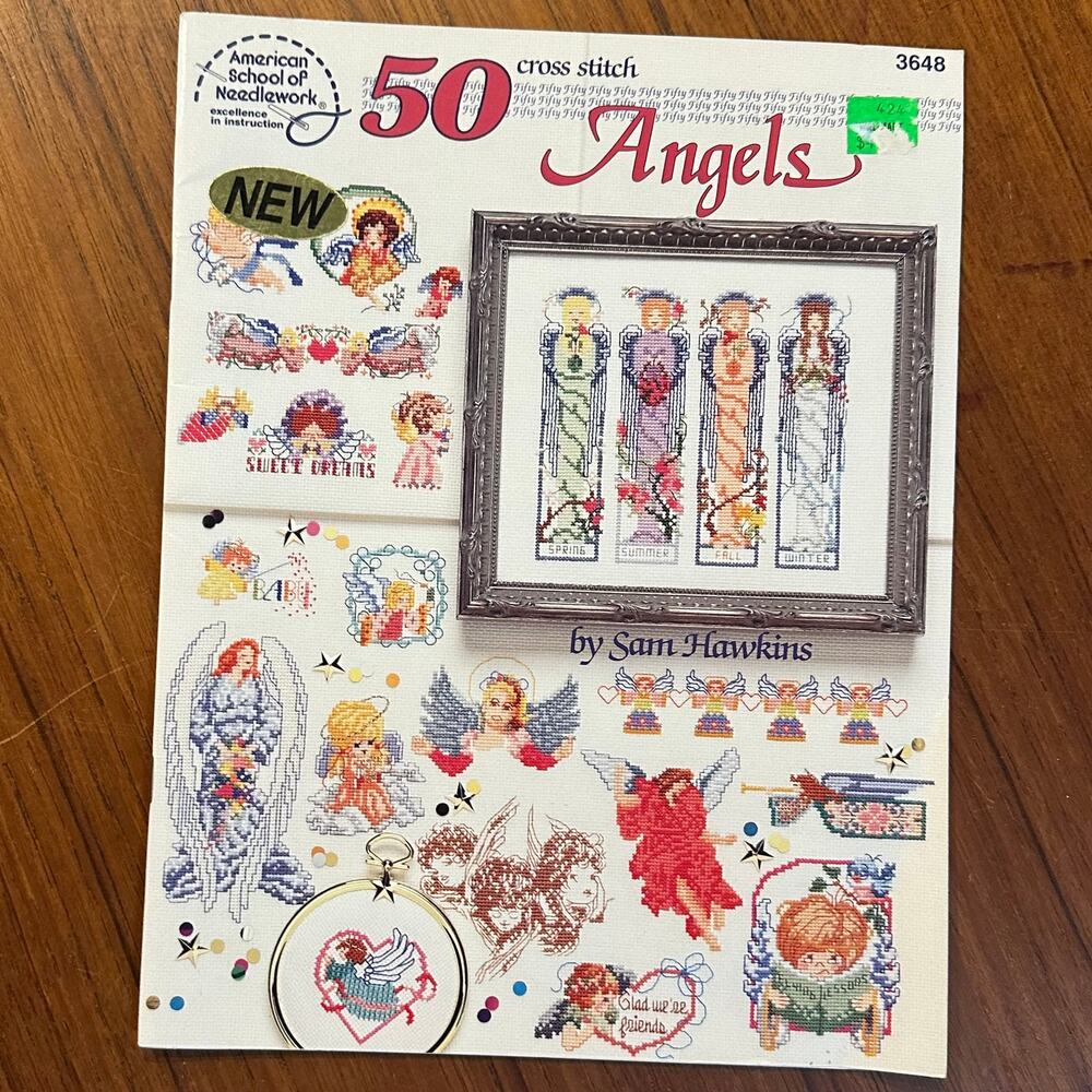 50 Cross Stitch Angels Pattern Book 1994